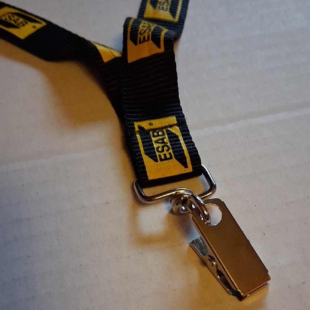 ESAB Black and Yellow Lanyard with Clip